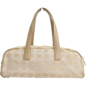 116186G V Chanel Tote Bag Travel Beige Nylon